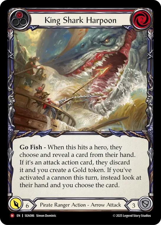 King Shark Harpoon [SEA086] (High Seas)  Rainbow Foil | Good Games Morley