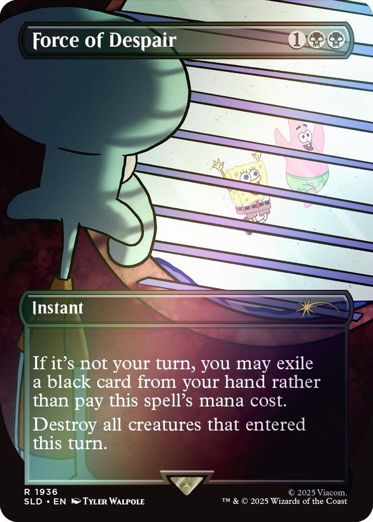 Force of Despair (Rainbow Foil) [Secret Lair Drop Series] | Good Games Morley