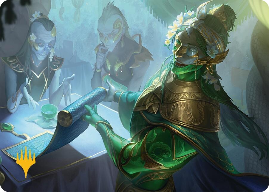Sibsig Appraiser Art Card (8/54) (Gold-Stamped Signature) [Tarkir: Dragonstorm Art Series] | Good Games Morley