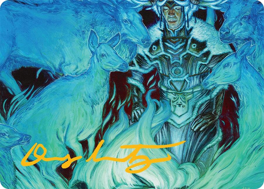 Unending Whisper Art Card (9/54) (Gold-Stamped Signature) [Tarkir: Dragonstorm Art Series] | Good Games Morley