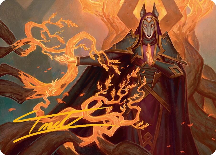 Abzan Devotee Art Card (10/54) (Gold-Stamped Signature) [Tarkir: Dragonstorm Art Series] | Good Games Morley