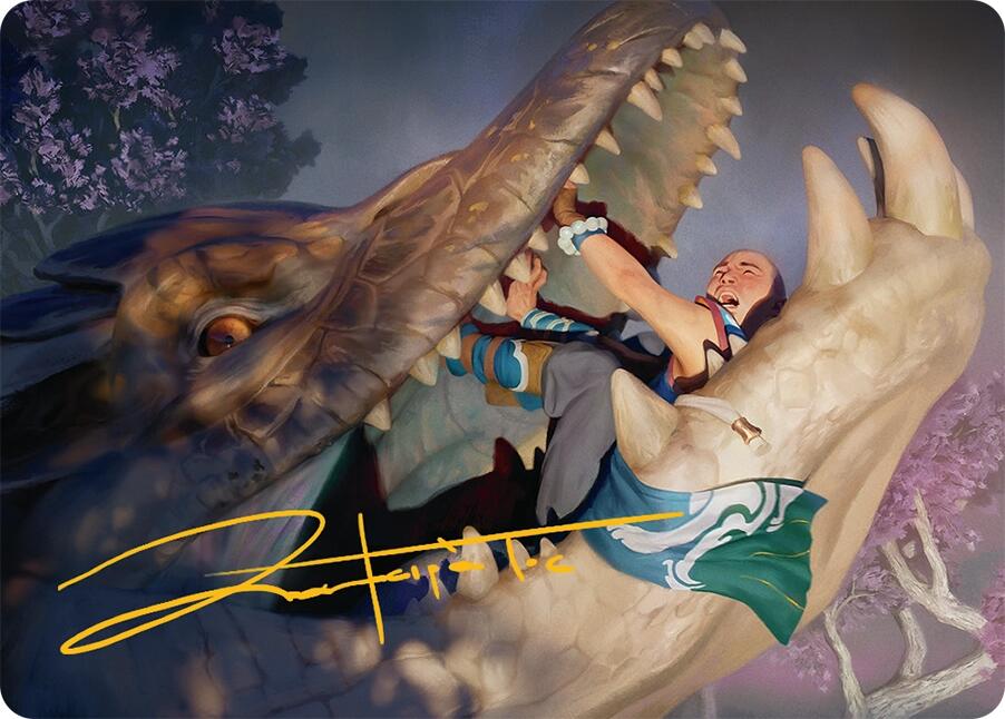 Jaws of Defeat Art Card (53/54) (Gold-Stamped Signature) [Tarkir: Dragonstorm Art Series] | Good Games Morley