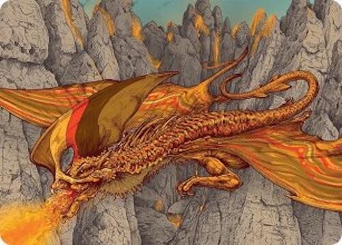 Magmatic Hellkite Art Card (34/54) [Tarkir: Dragonstorm Art Series] | Good Games Morley
