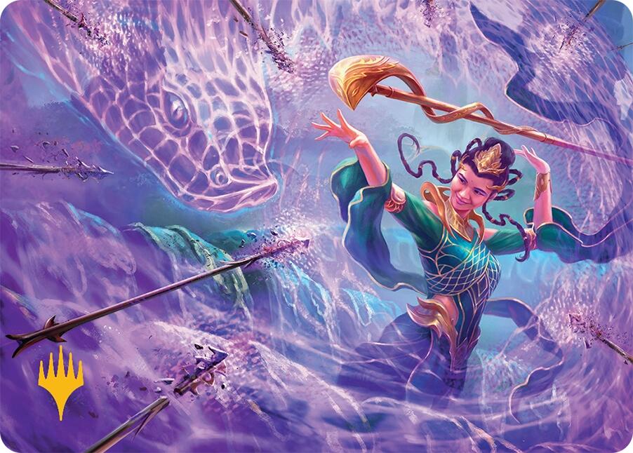 Snakeskin Veil Art Card (19/54) (Gold-Stamped Signature) [Tarkir: Dragonstorm Art Series] | Good Games Morley