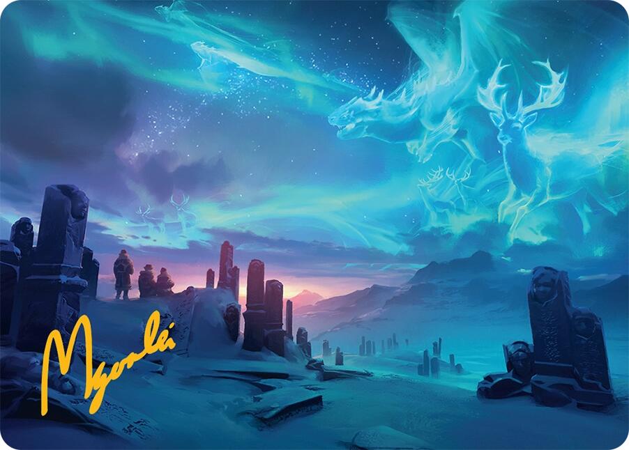 Auroral Procession Art Card (20/54) (Gold-Stamped Signature) [Tarkir: Dragonstorm Art Series] | Good Games Morley
