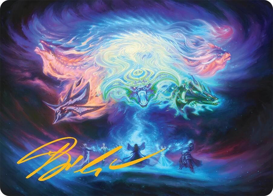 Call the Spirit Dragons Art Card (21/54) (Gold-Stamped Signature) [Tarkir: Dragonstorm Art Series] | Good Games Morley