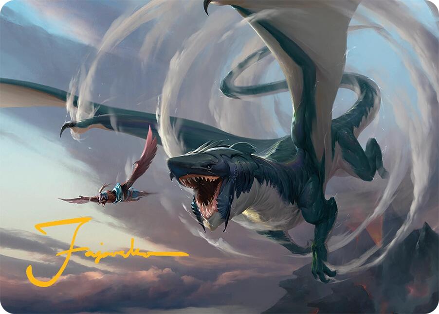 Whirlwing Stormbrood Art Card (27/54) (Gold-Stamped Signature) [Tarkir: Dragonstorm Art Series] | Good Games Morley