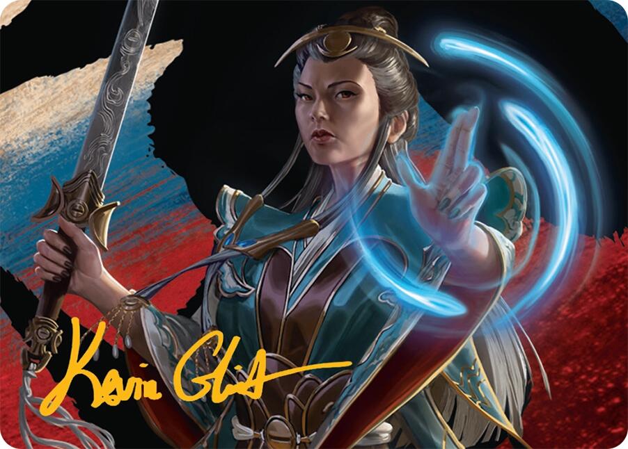 Narset, Jeskai Waymaster Art Card (44/54) (Gold-Stamped Signature) [Tarkir: Dragonstorm Art Series] | Good Games Morley
