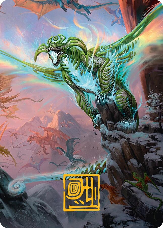 Ureni of the Unwritten Art Card (51/54) (Gold-Stamped Signature) [Tarkir: Dragonstorm Art Series] | Good Games Morley