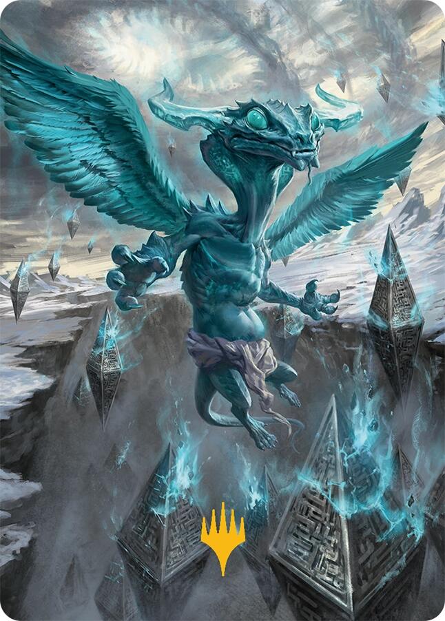 Ugin, Eye of the Storms Art Card (47/54) (Gold-Stamped Signature) [Tarkir: Dragonstorm Art Series] | Good Games Morley
