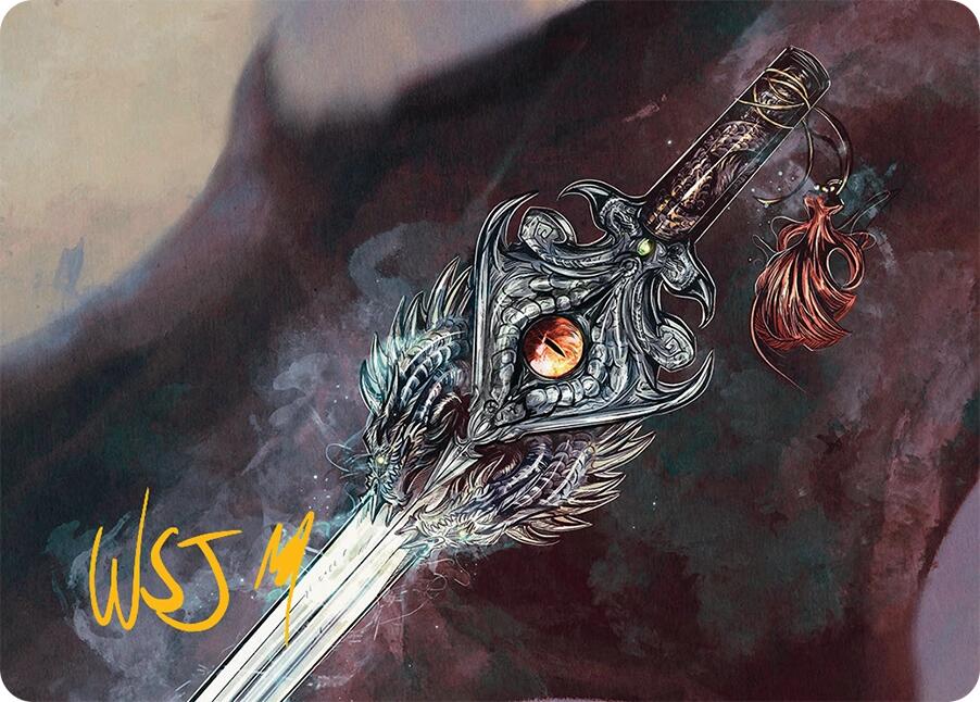 Dragonfire Blade Art Card (40/54) (Gold-Stamped Signature) [Tarkir: Dragonstorm Art Series] | Good Games Morley
