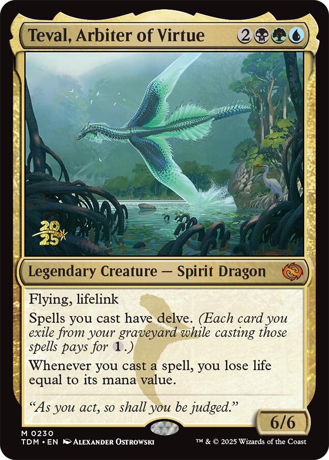 Teval, Arbiter of Virtue [Tarkir: Dragonstorm Prerelease Promos] | Good Games Morley