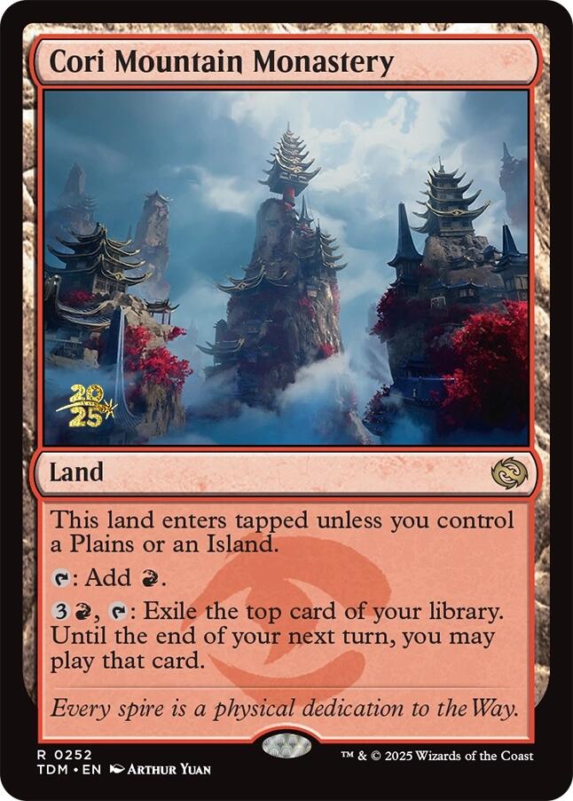 Cori Mountain Monastery [Tarkir: Dragonstorm Prerelease Promos] | Good Games Morley