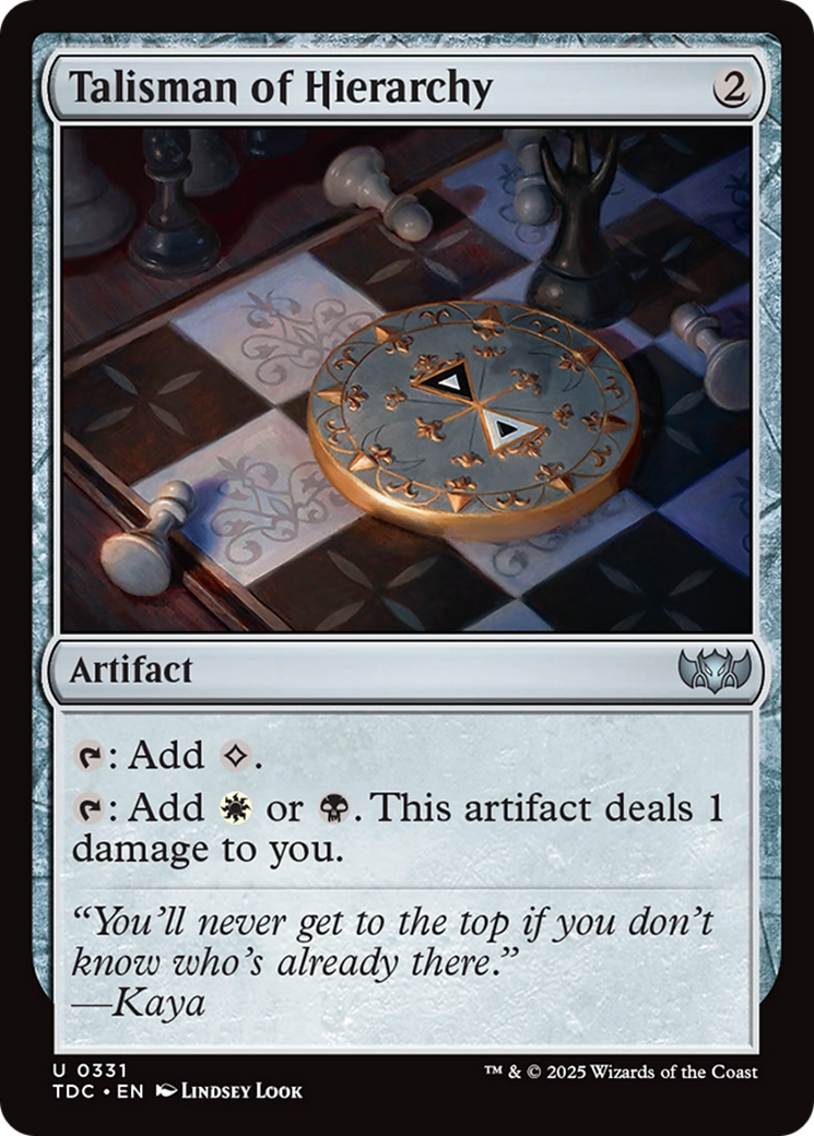 Talisman of Hierarchy [Tarkir: Dragonstorm Commander] | Good Games Morley