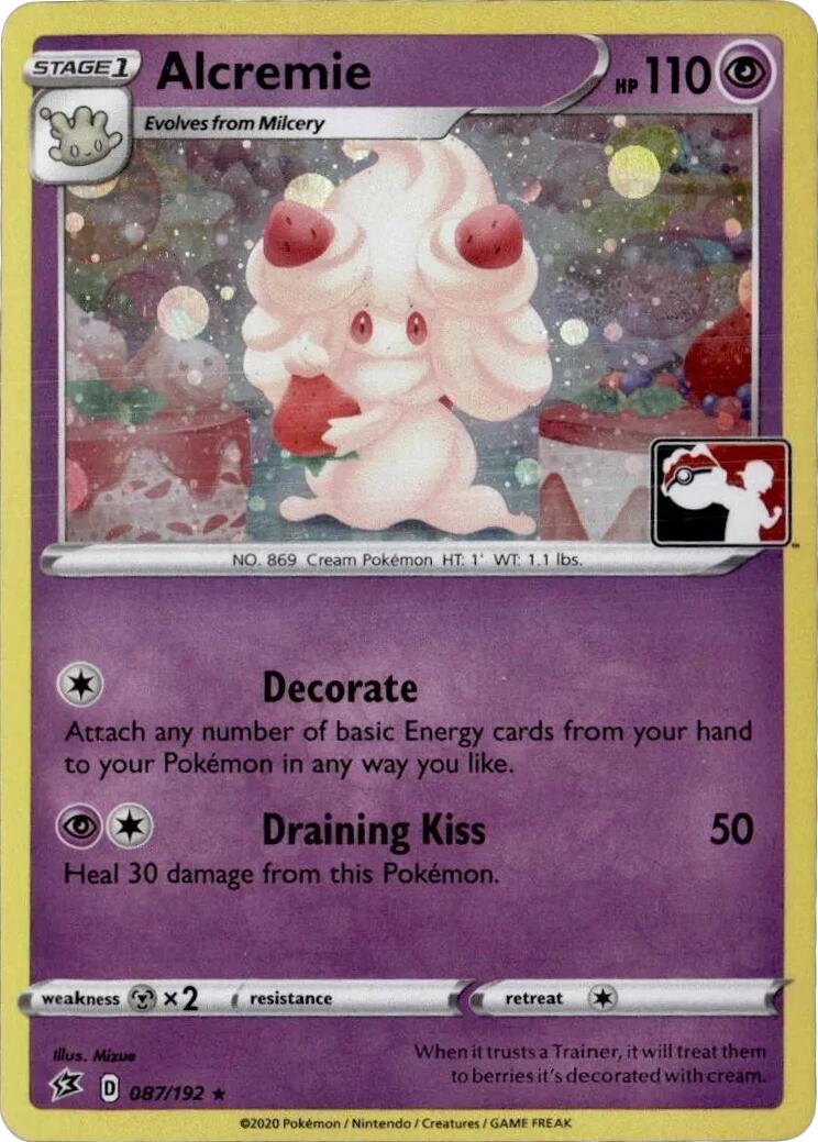 Alcremie (087/192) (Play Pokemon Promo) [League & Championship Cards] | Good Games Morley