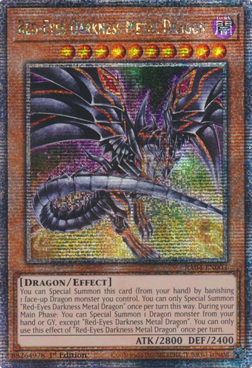 Red-Eyes Darkness Metal Dragon (Alternate Art) [RA04-EN003] Quarter Century Secret Rare | Good Games Morley