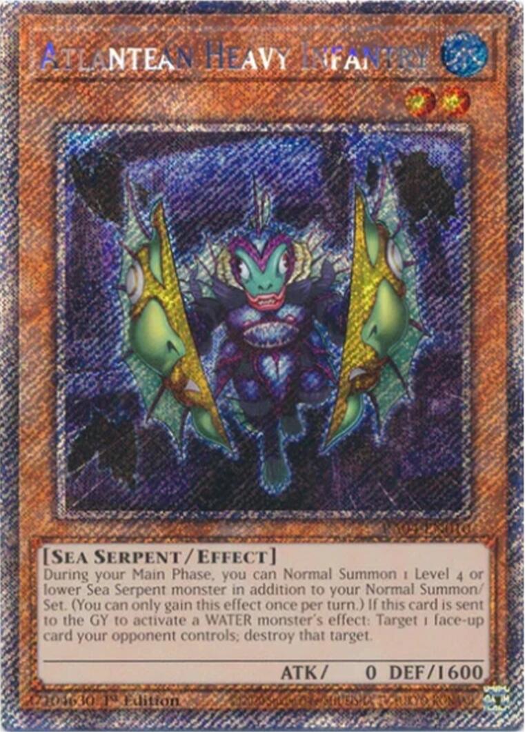 Atlantean Heavy Infantry [RA04-EN010] Platinum Secret Rare | Good Games Morley