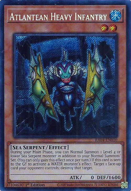 Atlantean Heavy Infantry [RA04-EN010] Secret Rare | Good Games Morley