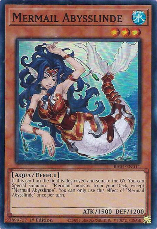 Mermail Abysslinde [RA04-EN011] Super Rare | Good Games Morley