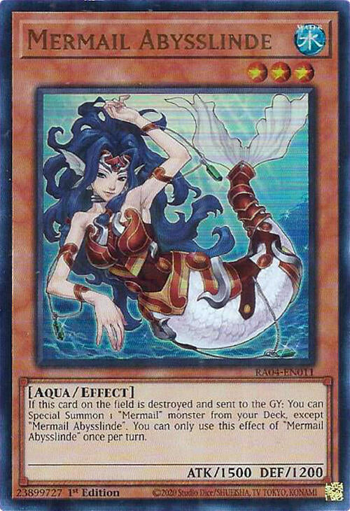 Mermail Abysslinde [RA04-EN011] Ultra Rare | Good Games Morley