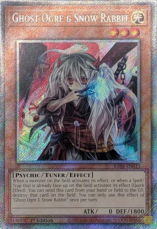 Ghost Ogre & Snow Rabbit [RA04-EN015] Platinum Secret Rare | Good Games Morley