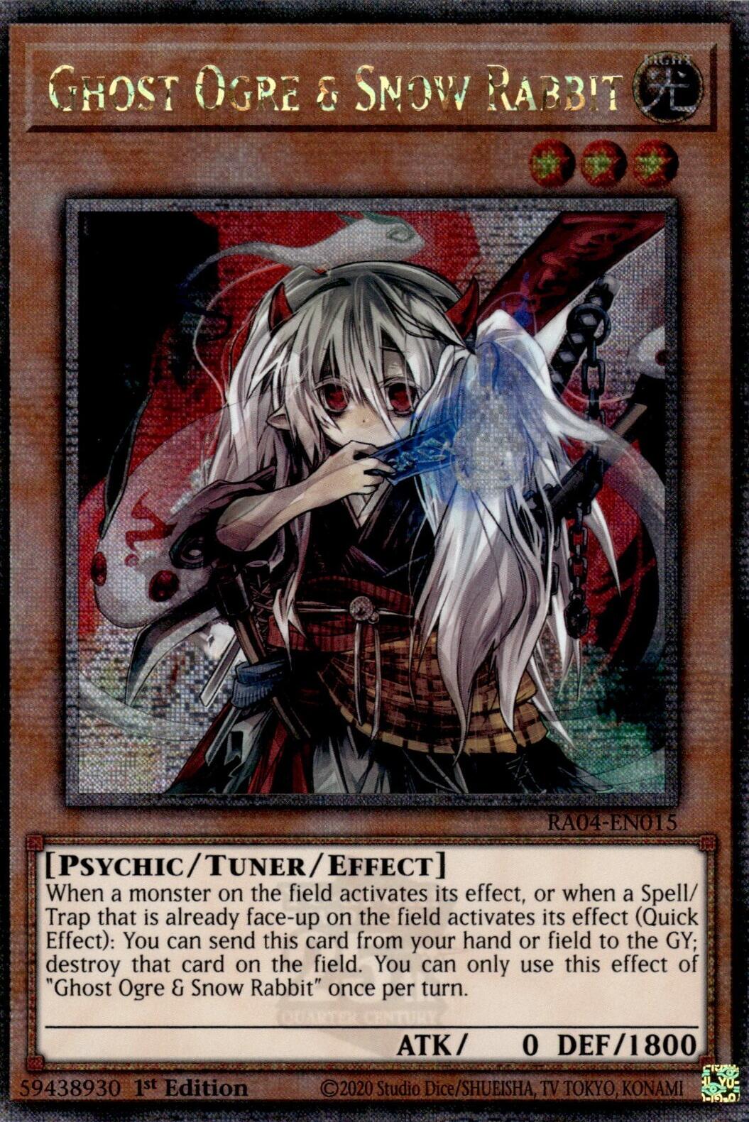 Ghost Ogre & Snow Rabbit [RA04-EN015] Quarter Century Secret Rare | Good Games Morley