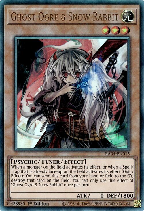Ghost Ogre & Snow Rabbit [RA04-EN015] Prismatic Ultimate Rare | Good Games Morley