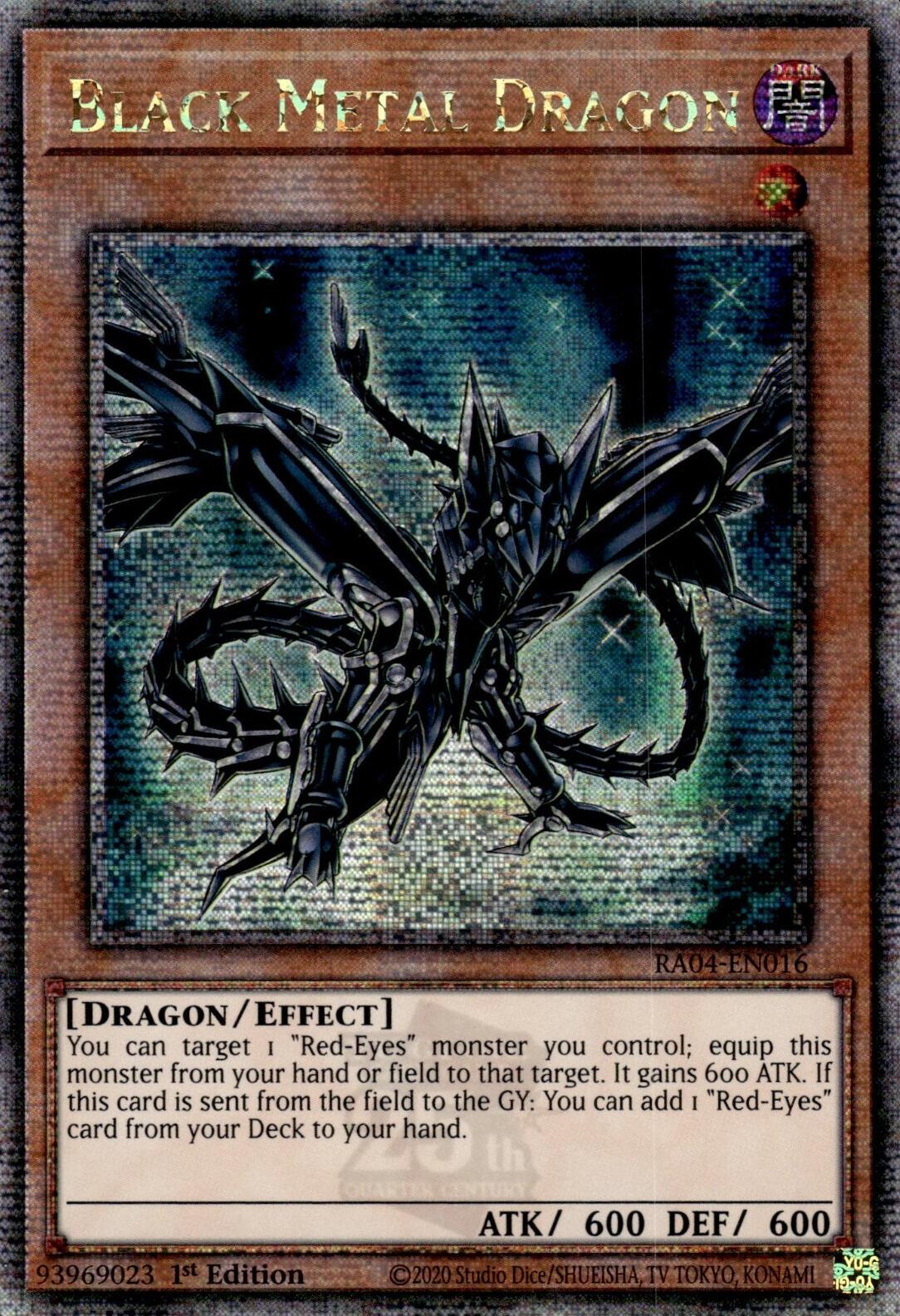 Black Metal Dragon [RA04-EN016] Quarter Century Secret Rare | Good Games Morley