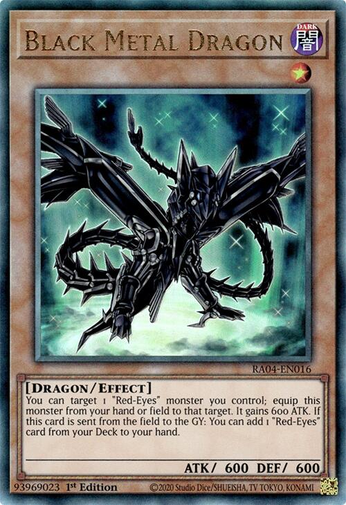 Black Metal Dragon [RA04-EN016] Prismatic Ultimate Rare | Good Games Morley