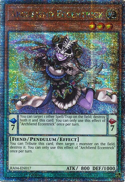 Archfiend Eccentrick [RA04-EN017] Quarter Century Secret Rare | Good Games Morley