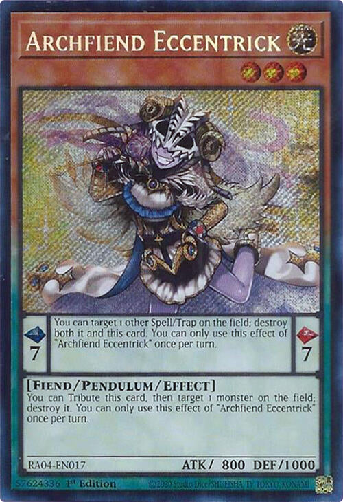 Archfiend Eccentrick [RA04-EN017] Secret Rare | Good Games Morley