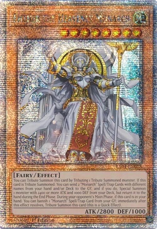 Ehther the Heavenly Monarch [RA04-EN018] Quarter Century Secret Rare | Good Games Morley