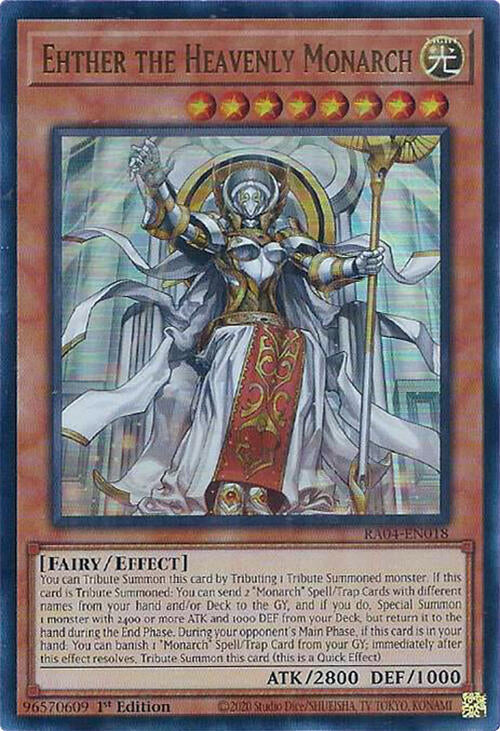 Ehther the Heavenly Monarch [RA04-EN018] Ultra Rare | Good Games Morley
