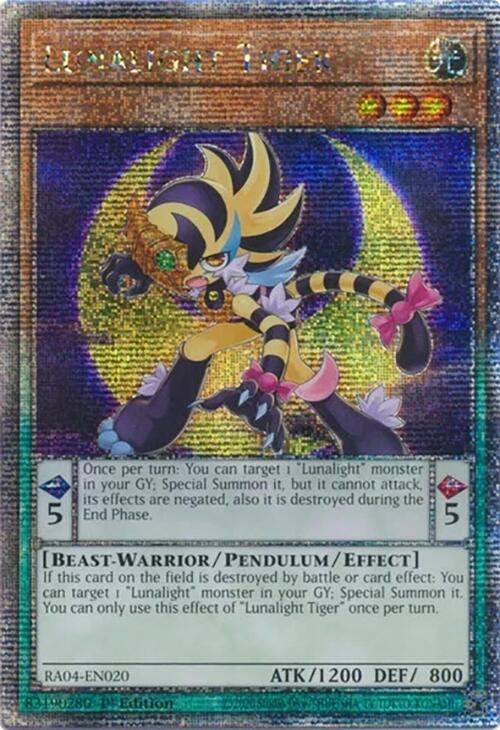 Lunalight Tiger [RA04-EN020] Quarter Century Secret Rare | Good Games Morley