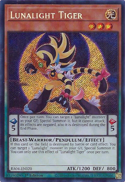 Lunalight Tiger [RA04-EN020] Secret Rare | Good Games Morley