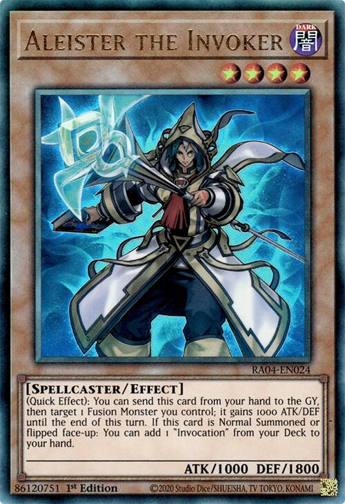 Aleister the Invoker (Alternate Art) [RA04-EN024] Prismatic Ultimate Rare | Good Games Morley