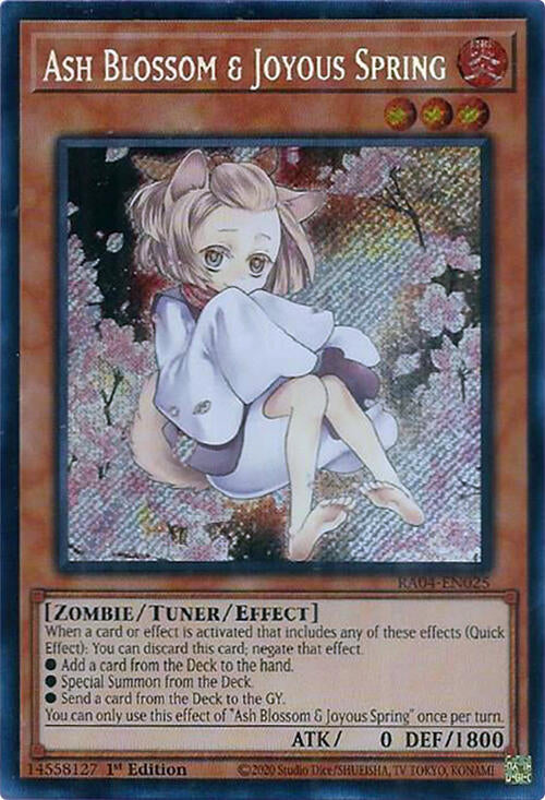 Ash Blossom & Joyous Spring (Alternate Art) [RA04-EN025] Secret Rare | Good Games Morley