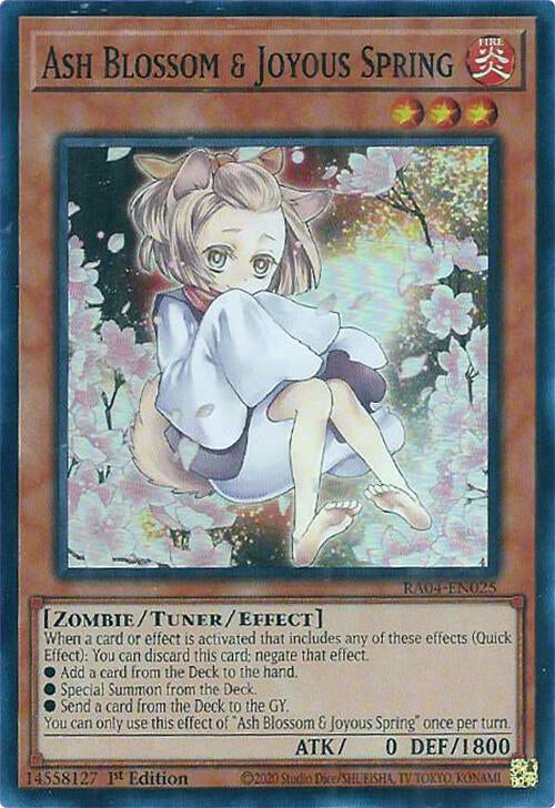 Ash Blossom & Joyous Spring (Alternate Art) [RA04-EN025] Super Rare | Good Games Morley