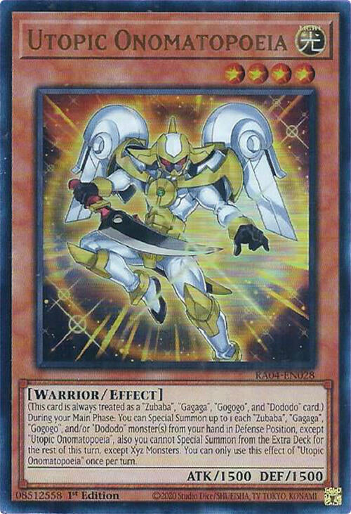 Utopic Onomatopoeia [RA04-EN028] Ultra Rare | Good Games Morley