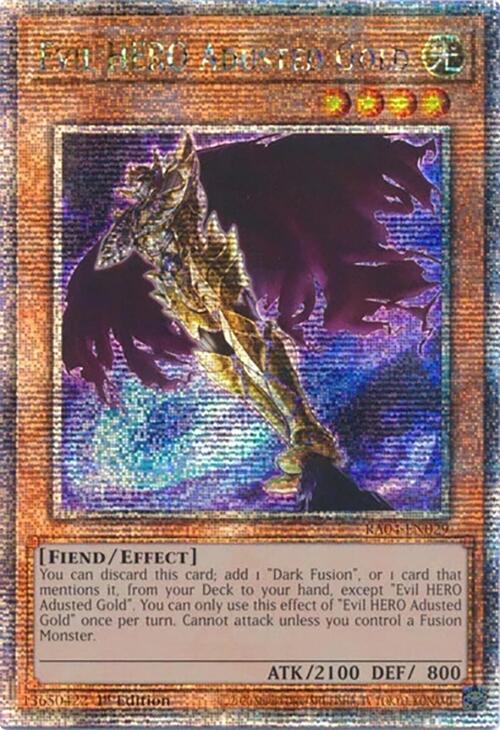 Evil HERO Adusted Gold [RA04-EN029] Quarter Century Secret Rare | Good Games Morley