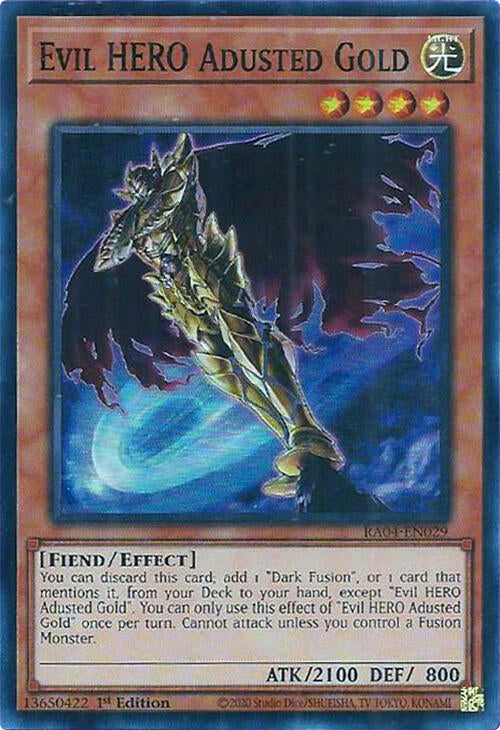 Evil HERO Adusted Gold [RA04-EN029] Super Rare | Good Games Morley
