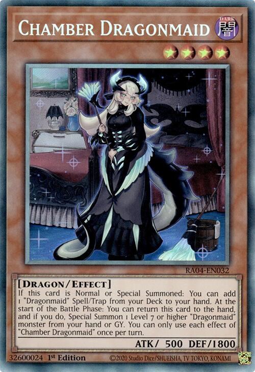 Chamber Dragonmaid [RA04-EN032] Prismatic Collector's Rare | Good Games Morley