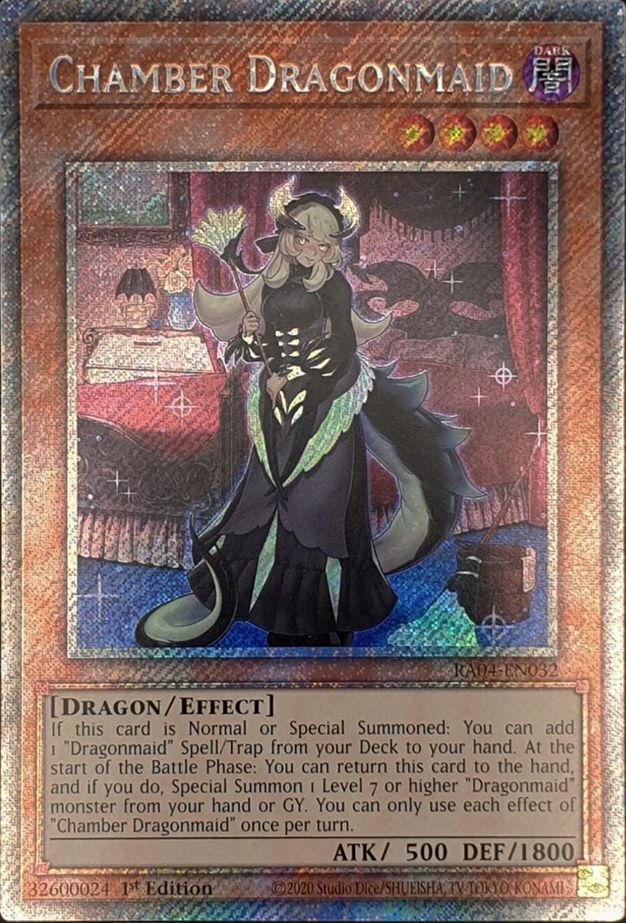 Chamber Dragonmaid [RA04-EN032] Platinum Secret Rare | Good Games Morley