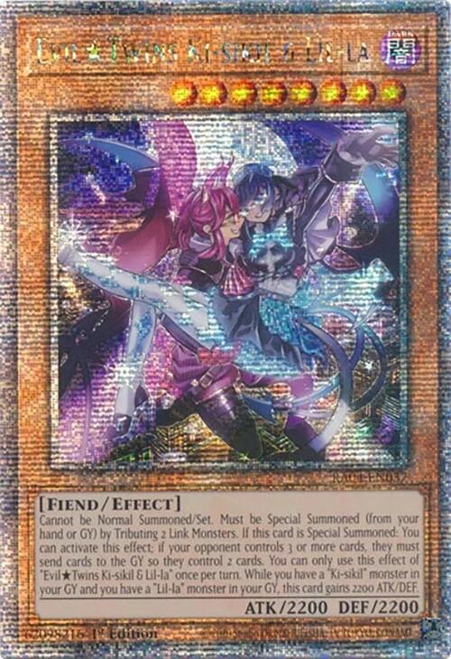 EvilTwins Ki-sikil & Lil-la [RA04-EN037] Quarter Century Secret Rare | Good Games Morley
