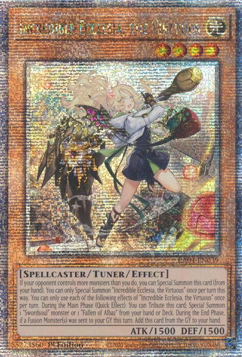 Incredible Ecclesia, the Virtuous (New Art) [RA04-EN039] Quarter Century Secret Rare | Good Games Morley