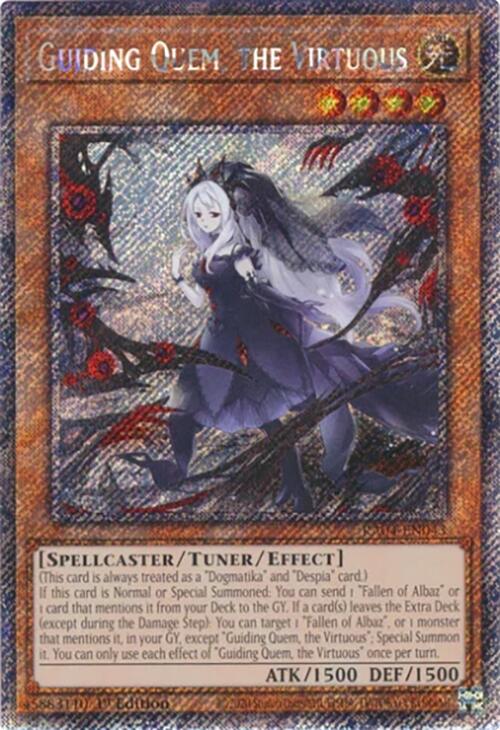 Guiding Quem, the Virtuous [RA04-EN043] Platinum Secret Rare | Good Games Morley