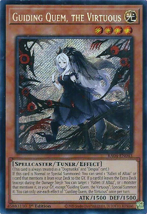 Guiding Quem, the Virtuous [RA04-EN043] Secret Rare | Good Games Morley