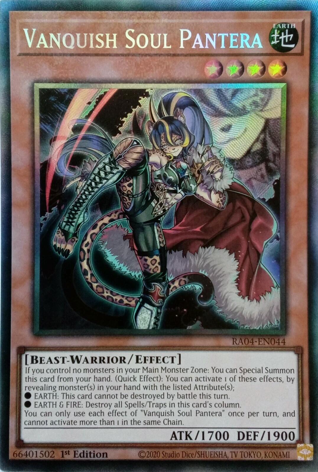 Vanquish Soul Pantera [RA04-EN044] Prismatic Collector's Rare | Good Games Morley