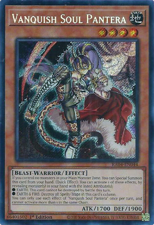 Vanquish Soul Pantera [RA04-EN044] Secret Rare | Good Games Morley