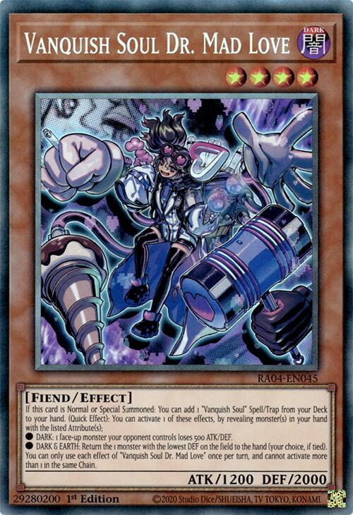 Vanquish Soul Dr. Mad Love [RA04-EN045] Prismatic Collector's Rare | Good Games Morley